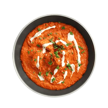 Butter chicken curry finished with cream